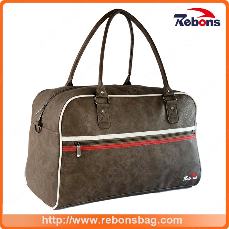 PU Craft Duffel Designer Leather Spotrs Travel Bag for Men