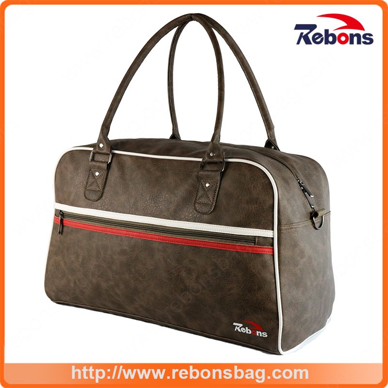 PU Craft Duffel Designer Leather Spotrs Travel Bag for Men