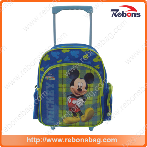 Brand Designer Cute Cartoon Kids School Backpack Trolley Bags