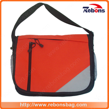 Patchwork Stitching Contrast Color Portable Portfolio Laptop Compartment Messenger Bags for Students Teens with Zipper Pockets