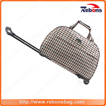 Branded Laptop Plaid Trolley Bag Wheeled School Trolley Bags with Customized Logo