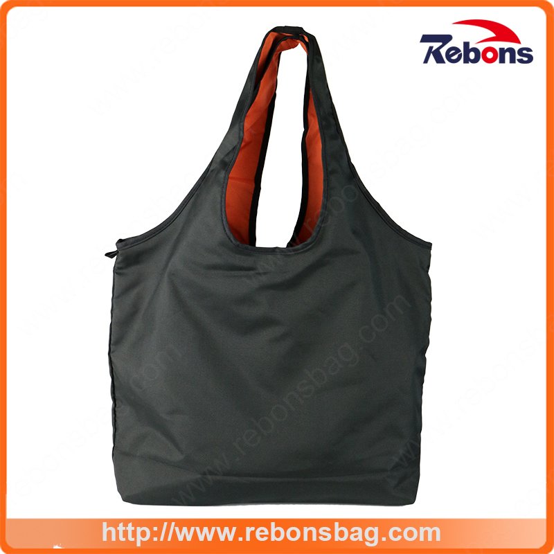 Black Promotional Custom RPET Recycled Ladies Shopping Tote Hand Bag