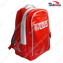 Red Glossy Shiny Waterproof PVC Leisure Bag Backpack