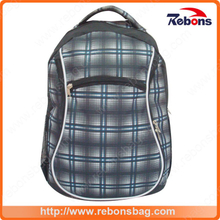 latest Waterproof Plaid Printed Backpack with Computer Compartment