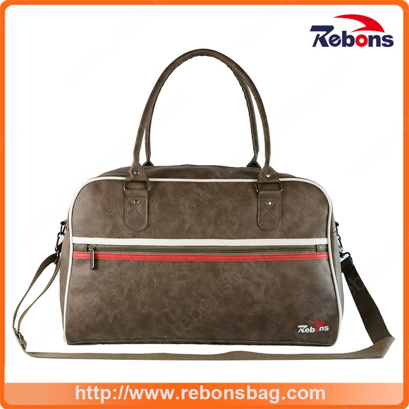 PU Craft Duffel Designer Leather Spotrs Travel Bag for Men