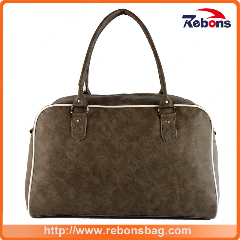 PU Craft Duffel Designer Leather Spotrs Travel Bag for Men