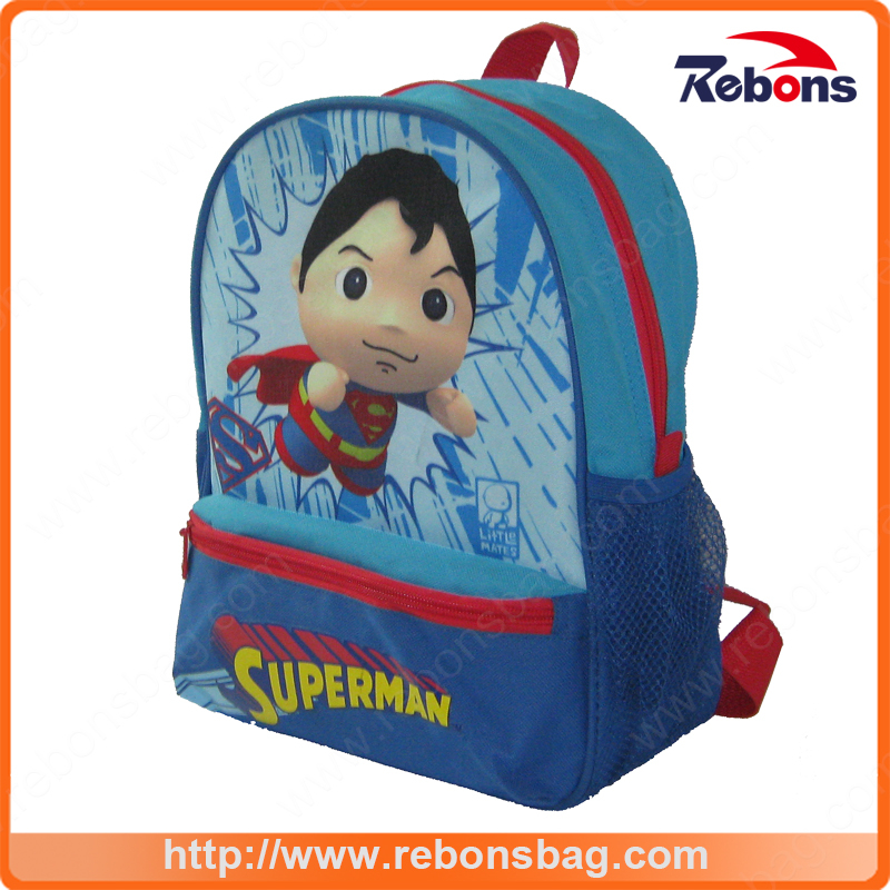 Supplier Expandable High Quality Polyester Fashion Superman School Bag
