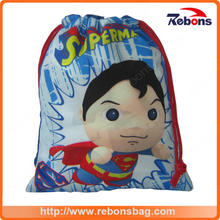 New Factory Price Drawstring Superman Backpacks School Bags for Teenagers