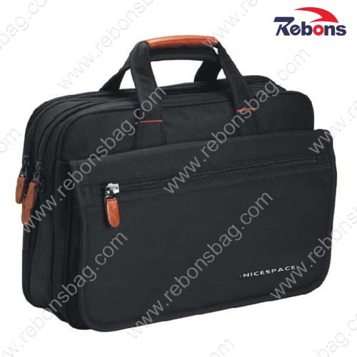 Men′s Black Fabric Office Bag Business Bag Briefcase