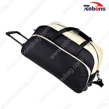 Big Black Plain Fabric Trolley Luggage Travel Rolling Bags