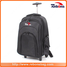 Supreme Polyester Large Capacity Light Weight Wheeled Travel Car Luggage and Bags Supermarket Shopping Trolley Push Trolley Bag with Computer Laptop Compartment