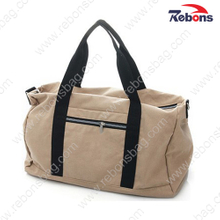 Wholesale Retro Camel Cotton Canvas Sports Travel Duffel Bags