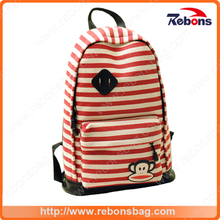 New Fashion Anime Cut Painting Canvas Backpack with Foam Padded Back Panel