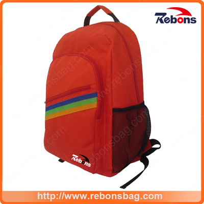 High End Ergonomic Custom Soccer Mesh Pocket Backpack with Rainbow Pattern