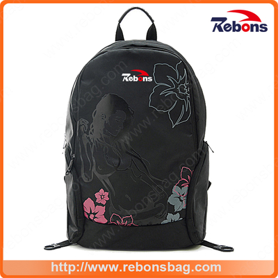 Promotional Fashion Canvas Backpacks Mens Travel Backpack Bag Hiking Outdoor Backpack with Flower Embroidery