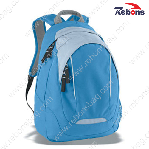 Custom Blue Polyester Hiking Travel Bag Back Pack