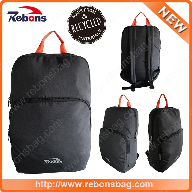 Green Light Folding Water-Repellent Hiking Bag Backpacks Made From Recycled Pet Plastic Bottles
