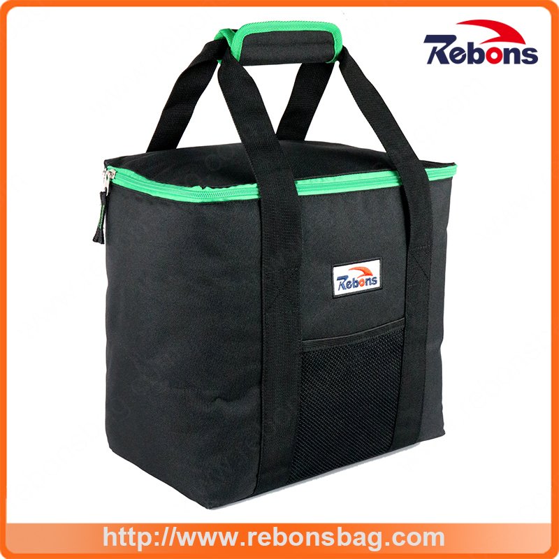 Printed Brand Name Fabric Insulated Ice Cooler Hand Bag for Picnic Lunch