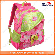New Products Light Weight Daily Folding Bag School Bags with Allover Flower Silk Screen