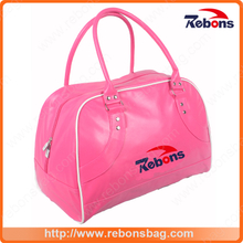 Trendy Pink College Sport Gym Travel Hand Bag for Lady Woman Girl