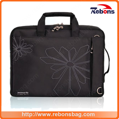 Stylish Black Business Wholesale Classic Flower Pattern Nylon Computer Backpack Waterproof Laptop Backpack Bag for Men with Adjustable Shoulder Strap