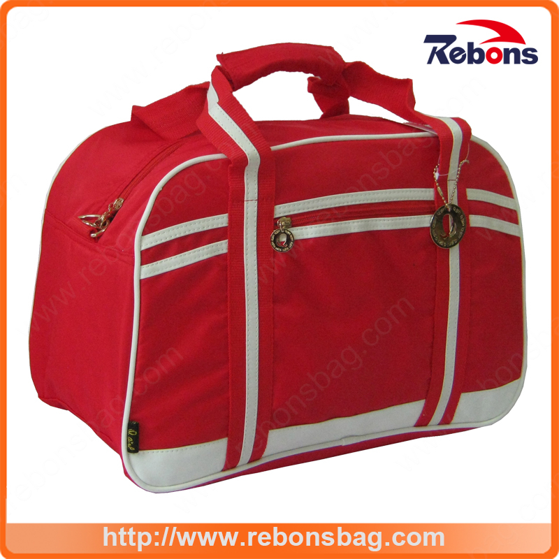 Customized Logo Striped Travel Time Bag Polo Travel Bag Compartments