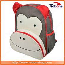 New Style China Manufacturer Nylon Kids Shool Book Bag with Monky Face