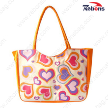 Branded Pretty Cute Heart Printed Fabric Hand Shopping Tote Bags