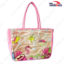 New Designed Top Quality Pink Ladies Hand Tote Beach Bags