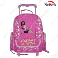 Back to School Cute Girl Rolling Bag with Wheels