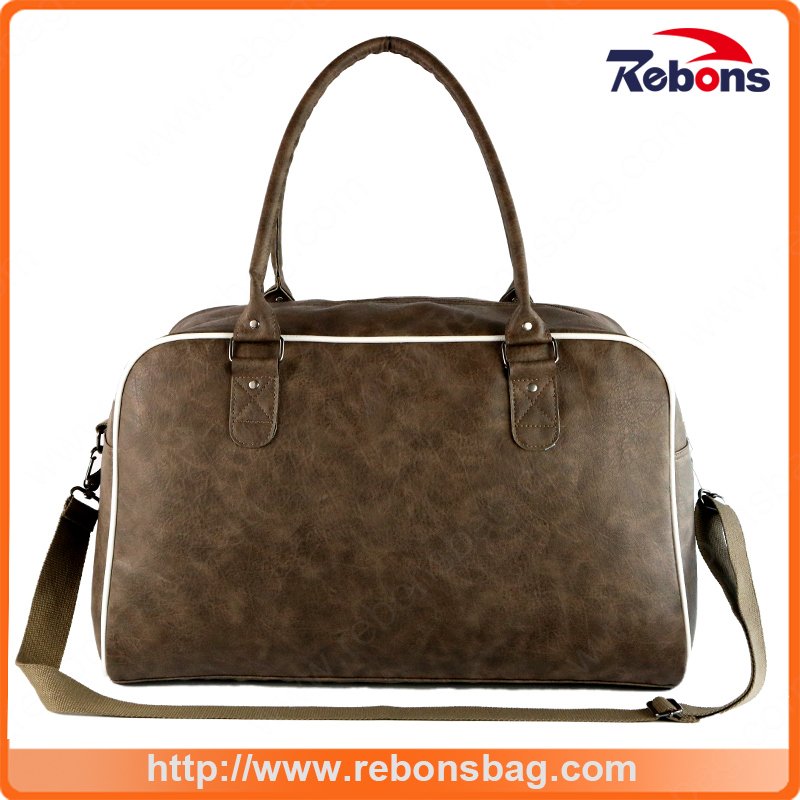 PU Craft Duffel Designer Leather Spotrs Travel Bag for Men