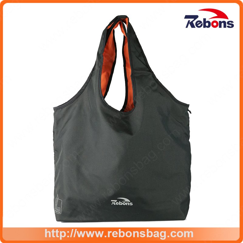 Black Promotional Custom RPET Recycled Ladies Shopping Tote Hand Bag