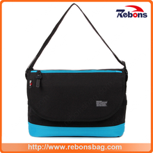 Simple Fashion Custom Black Promotional Hemp Shoulder Book School Bag Messenger Bags with Adjustable Should Strap
