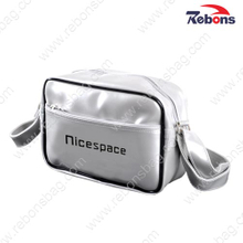 White Small Glossy PVC Shoulder Sling Across Body Bag